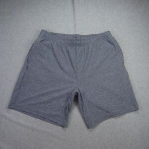 RHONE Shorts Mens Large Gray Heathered Jersey Knit Pockets Casual Active